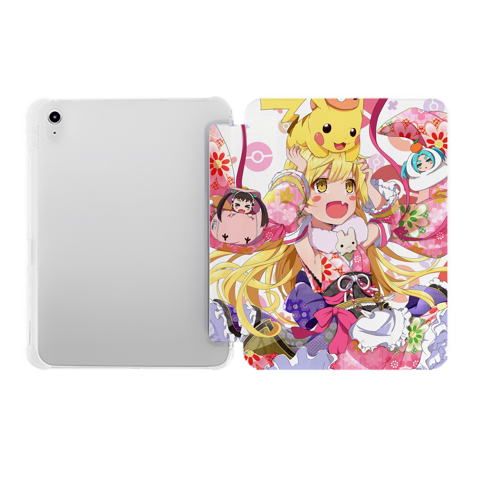 （画像用） ポケットモンスター Pokémon IPad ケース ペン収納付き 三つ折りスタンド PUレザー×シリコン 対応機種9.5/10.5/10.9インチ